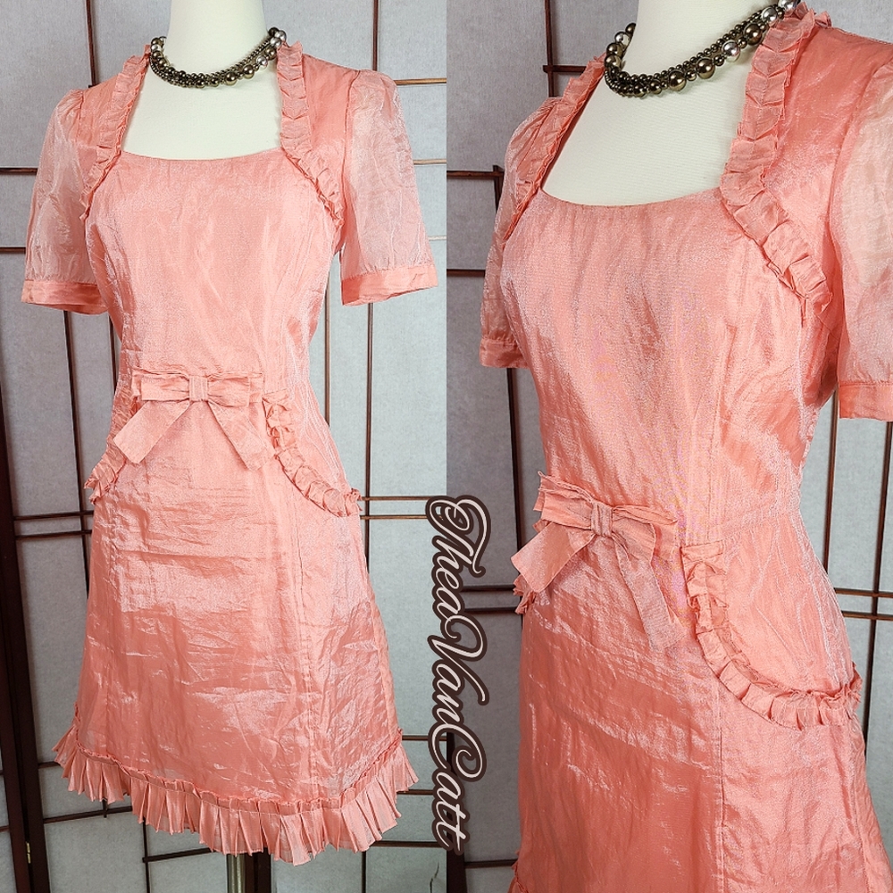 โก Vintage โก BJ Pin Up Pretty Princess Party Dress - Picture 1 of 7